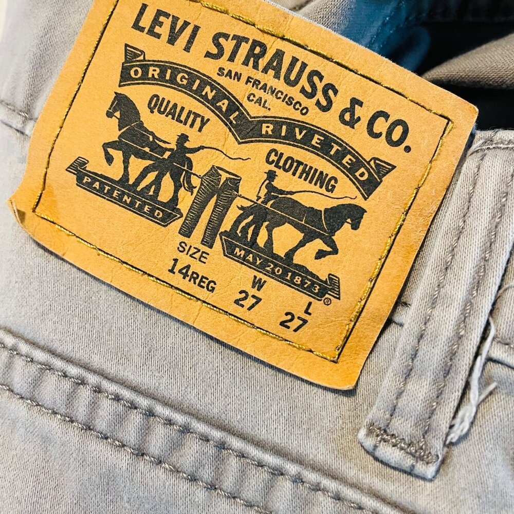 Levi's Boys Slim Fit Gray Jeans 14 Reg W27 L27 Comfort Stretch - Picture 2 of 12